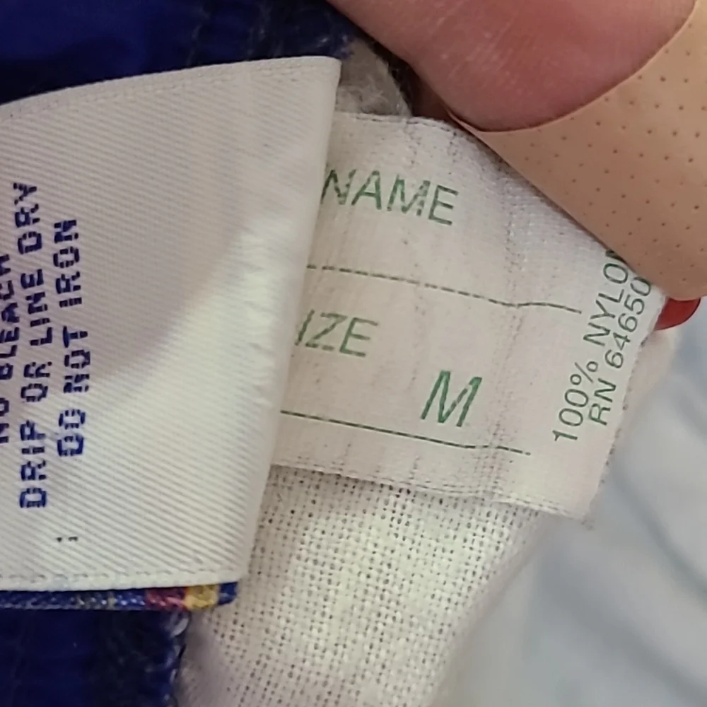 Pants Size Medium Royal Blue Nylon Lightweight Lined Sporty Casual Streetwear - Picture 7 of 7